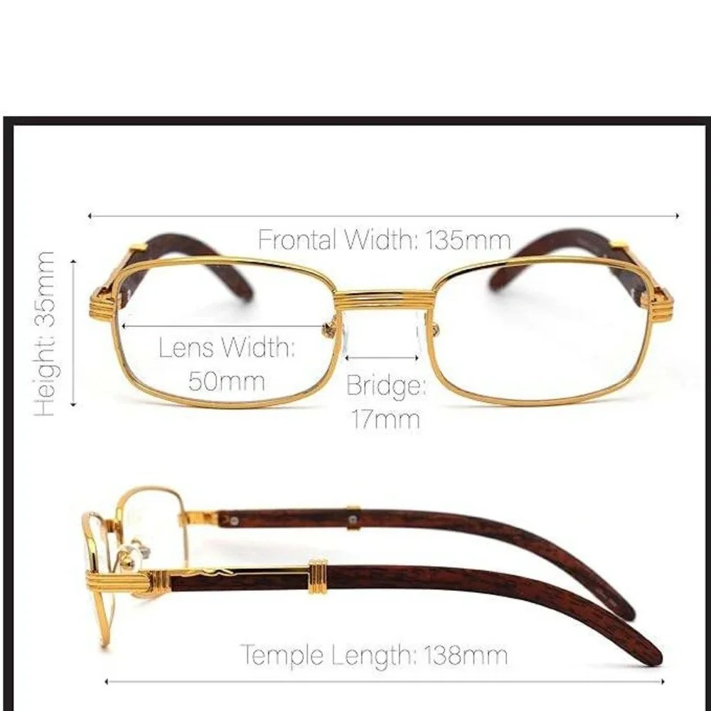 Silver Rectangular Clear Lens Glasses Black Arms Women Fashion‎ Eyewear Trendy